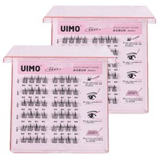 UIMO 젠틀 디저트 마스터 노 글루 인조 속눈썹, 2개, 블랙
