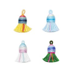 (TD) 컬러 반짝이 미니 태슬, 파랑