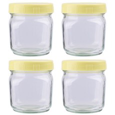 가인글로벌 꿀병600 유리병 아이보리캡 식품유리병 다용도유리병, 4개, 440ml