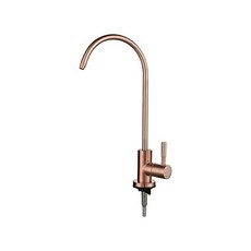 브러시드 구스넥 수도꼭지 필터 냉수 전용 탭 하이 아크 디자인 간편 설치 무료 스테인리스 스틸 가정 및 레스토랑용 블랑, Rose