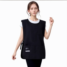 오르모 조끼형 앞치마 카키 예쁜 방수 카페 어린이집 유치원 식당 주방 애견 미용 입는 숏 앞치마, 1개, 색상_카키