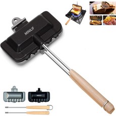 미니 휴대용 핫 샌드위치 메이커 - 가정 및 실외 사용에 이상적 & 호보 파이 아침 프라이팬 플립 팬