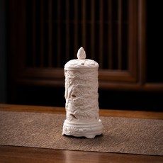 仿古鏤空祥雲陶瓷香薰爐 家用立式線香插裝飾擺件, 玉砌鏤空祥雲香爐