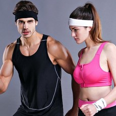 스포츠 머리밴드 남녀 헤어밴드 운동 머리띠 3색, 화이트, 1개