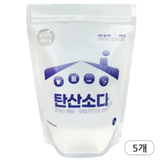 블레싱홈 탄산소다 워싱소다 1kg 5개 미국산 100% 빨래 쉰내 기름때 제거 세탁용