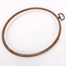 크로스 프레임 원형 고정 링 대나무 소재 의류 수선 도구 소녀들 홈 패브릭 아트 키트, 1개, 11. 레트로 타원형 플라스틱 모델 [내경 15*12c