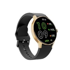 時尚星 ERGOLINK人因 高亮AMOLED全圓 心率血氧通話音樂智慧手錶 高解析觸控螢幕, 玫瑰金