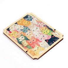 《喵喵喵》拼圖 熱銷爆款 益智玩具 閨蜜生日禮物 女友禮物 家居擺設, 1個, 喵喵喵