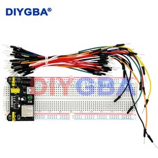 3V 5V MB102 프로토타입 65PCS 케이블 MB 점퍼 와이어 전원 102 ARDUINO 모듈 140PCS 브레드보드 보드 포인트 830 키트용, 65Pcs Cable Bla