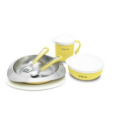 Viida 抗菌不鏽鋼餐具組, 餐具組, 萊姆黃, 1套