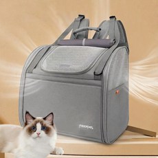 반려동물 이동가방 강아지 고양이 백팩 가방 초경량 다용도 반려동물백팩, 1개, 그레이(GY)