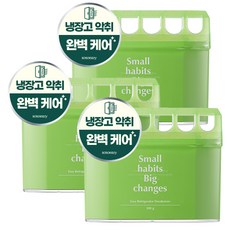 소소이지 이지 냉장고 숯 탈취제 본품, 200g, 3개