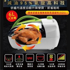 柏森牌 PS-K818B 3D氣旋式多功能料理爐 6L 容量 低溫烘烤