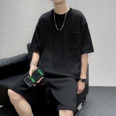 【冰感高級】運動套裝 男裝套裝 短袖短褲 運動服 休閒套裝 冰絲面料 薄款速乾 一套搭配 夏季健身 帥氣潮牌