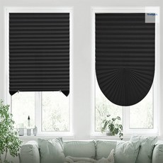 다모아꾸밈 부착식 셀프 블라인드 90X240CM 일반형 블랙 창문브라인드