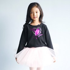 ATB-4728 T 발레티셔츠 검정 아떼르발레