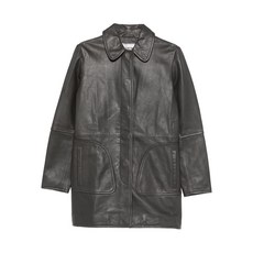 아이스버그 레더 포켓 코트