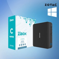 인텔 N100 미니PC 윈도우11 DDR5 와이파이 블루투스 사무용 초고속 슬림 조텍 ZBOX CI343 컴퓨터, 윈도우 11 프로, 1TB, 8GB, 블랙
