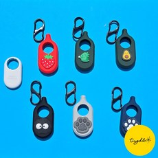 어린이미아방지 자동차 키 지갑 분실 방지 삼성 스마트태그2 호환 실리콘 케이스 키링 커버케이스, 2.디노팡팡