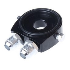 범용 알루미늄 AN10 자동차 오일 필터 쿨러 샌드위치 플레이트 어댑터 레이싱 계량기 수정 부품 온도 센서, 1)Black