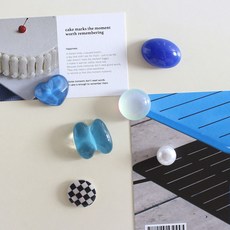 오션 블루 마그넷 6P SET 냉장고자석 마그네틱 현관문자석, 세트
