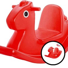 흔들목마 실내 놀이 유아용 재미있는 놀이 선물 추천 어린이 완구 고급 플라스틱 아동 장난감 안전 설계 레드 색상