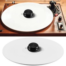 2in1 턴테이블 업그레이드 세트 아크릴 슬립매트 및 12인치 비닐 레코드용 무게 안정제 정전기 방지 진동 감소 더 선명한 사운드 안정적인 재생 크리스마스 완벽한 선물