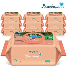 페넬로페 본보야지 메종 아기물티슈 캡형, 55g, 70매, 10개