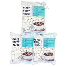 국내산 수제 찹쌀새알심 - 찹쌀옹심이 팥옹심이, 3개, 1kg