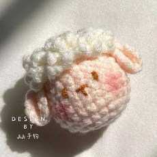 키링 캐릭터 DIY 뜨기 집순이 소재 도안 핸드메이드 뜨개질배우기 동물 인형 만들기, Z146흰색양재료패키지배송도구및튜토리얼, 1개