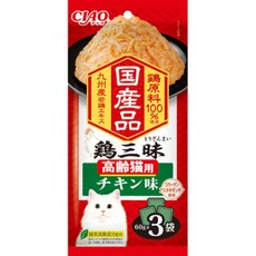 CIAO 國產雞肉 雞軟骨 綠茶消臭 貓咪餐包, 豪華雞三昧IC-537 高齡貓 (雞肉), 180g, 1個