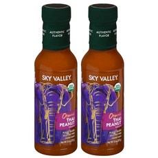 Sky Valley 타이 땅콩 소스 - 글루텐 프리 소스 약한 열 정통 맛 유기농 비건 GMO 프리 스프링 롤용 414ml(14온스) 2팩 202856