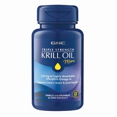 지엔씨 크릴오일 220mg 트리플스트렝스 미니 소프트젤 GNC Krill Oil, 1개, 60정