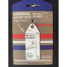 퇴역 항공기 플레인 태그 키링 중국동방항공 A320 B-2400, 화이트 4256, 1개