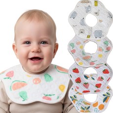 불로홈 롤링 아기 다이마루 턱받이 3종 방수 라운드형