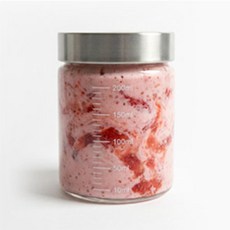 조은 내열 눈금유리병 유리밀폐용기 과일청 잼 소스 밀폐유리병, 1개, 200ml