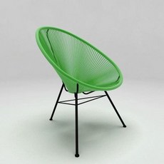 안락 테라스 라운지 체어 패브릭 카페 독서 에그 휴게실, 1개, 그린 라탄 의자