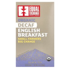 이퀄 익스체인지 유기농 디카페인 잉글리시 브렉퍼스트 홍차 Equal Exchange Organic Decaf English Breakfast Black Tea 20 Tea, 1개