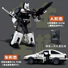AE86 變形機器人 1:32 合金車模 經典汽車人男孩玩具, 豐田AE86汽車可變人型, 1個
