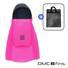 DMC 하이드로 오리발 숏핀 핑크+빅메쉬백, 라임