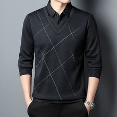 긴팔 카라 티셔츠 니트 반팔 라운드 PK 폴로클럽 FGS 쿨티, C. 그레이 블랙 얇은 모델