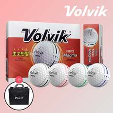 볼빅 네오 마그마 비거리 초 고반발 골프공 3피스 쇼핑백 증정, 화이트, 1개, 12개입