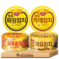 동원 참치 90g 4종 세트 (고추+짜장+카레+참치마요), 4개
