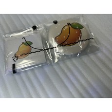 가방장식과일배지58mm8종택1+낱장동일스티커(대략35mm)10장세트, 1개, 통망고