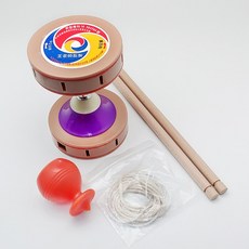 台灣製造 定軸 (直徑10.8cmx寬15cm) 單頭響鈴 陀螺 初學者適用, 1個, 扯鈴 大-新型三合一 #220