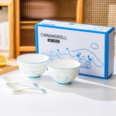 [산리오] 시나모롤 도자기 선물세트 (밥그릇2P+주걱2P)