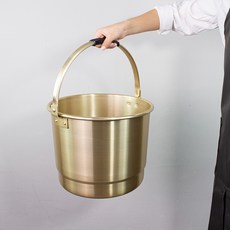 바른부엌 국산 업소용 양은들통 황들통 양은양동이 양은찜통, 소 22cm, 1개