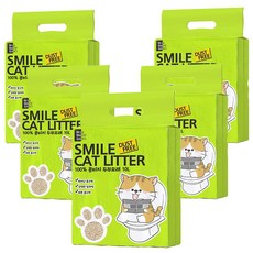 마마쇼 고양이모래 스마일 두부모래, 오리지널, 5개, 10L 오리지널, 5개, 10L