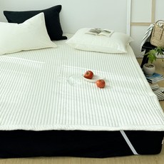 코니크 먼지없는 워싱 줄누빔 고정밴딩 침대패드 SS/Q/LK, 아이보리