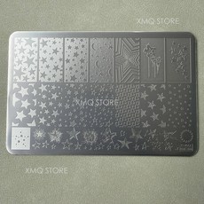 네일 템플릿 XMQ 아트 스탬핑 플레이트 스타 하트, 옵션01) plus266, 1개